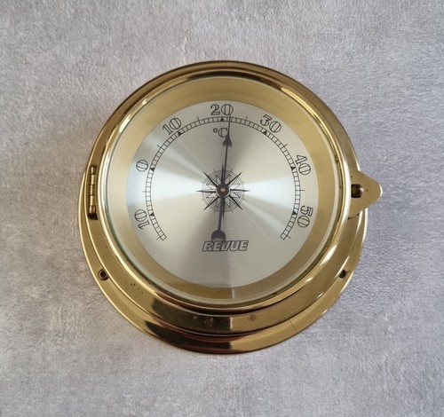 Revue messing thermometer rund - messing,