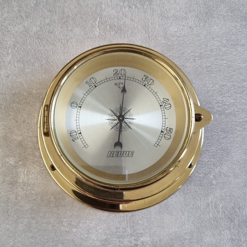 Revue messing thermometer rund - messing,