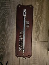 Thermometer  rotbraunes Leder