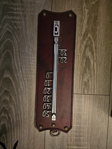 Thermometer rotbraunes leder - thermometer,
